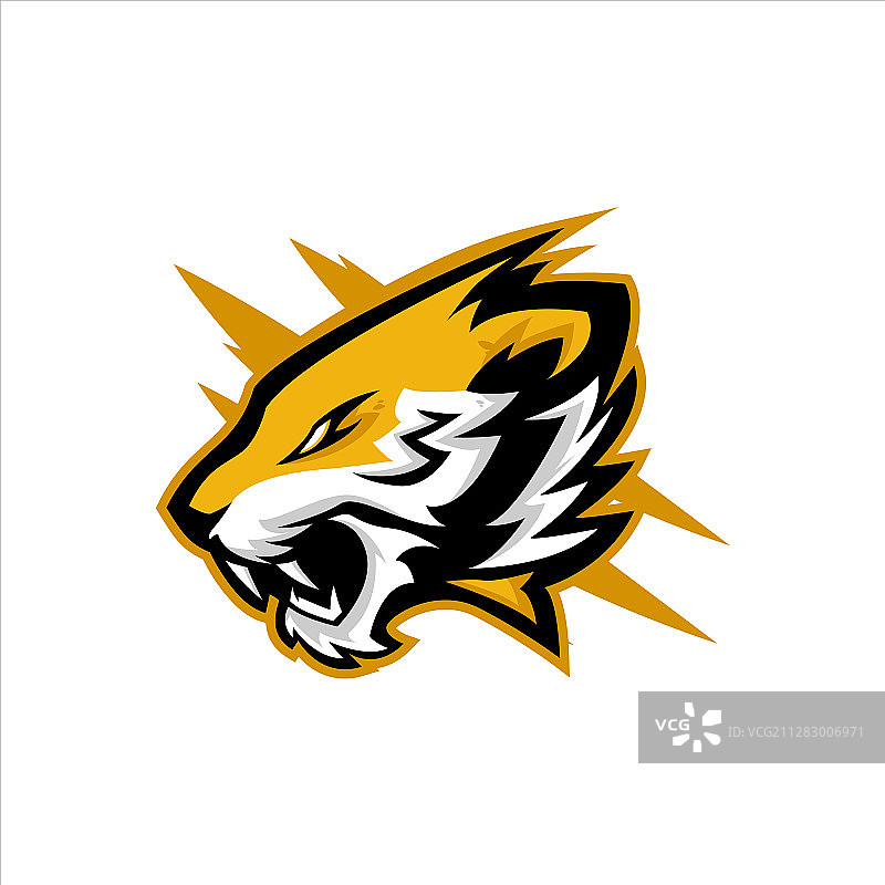 虎头怒吼运动标志设计图片素材