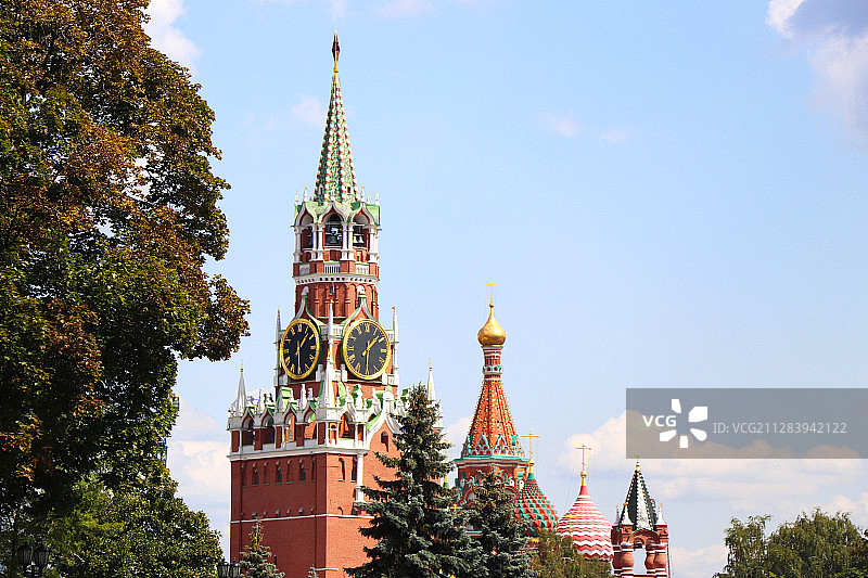 莫斯科红场钟楼图片素材