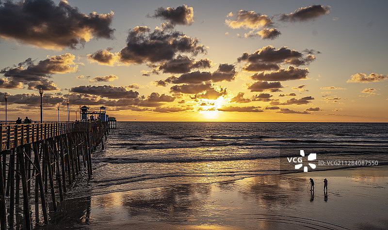 迈阿密海滩的落日图片素材