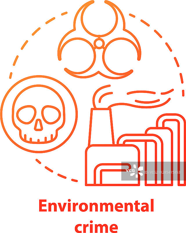 环境犯罪概念图标生态图片素材
