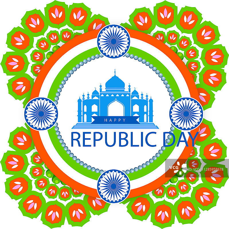 快乐的共和国日印度节日背景图片素材
