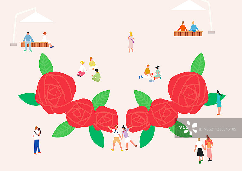 玫瑰，花，节日，人，春天图片素材