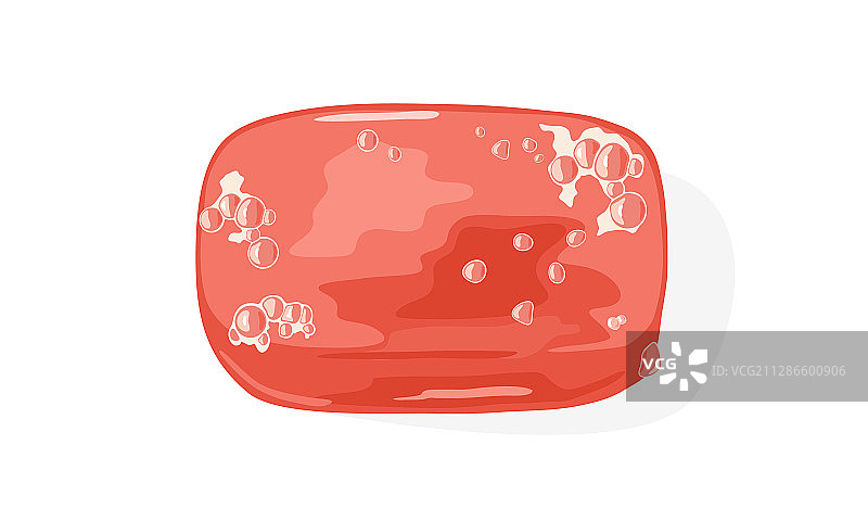 浅红色塑料封闭肥皂盒或支架图片素材