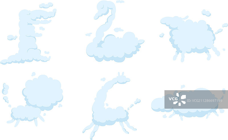 白云形成不同的动物图片素材