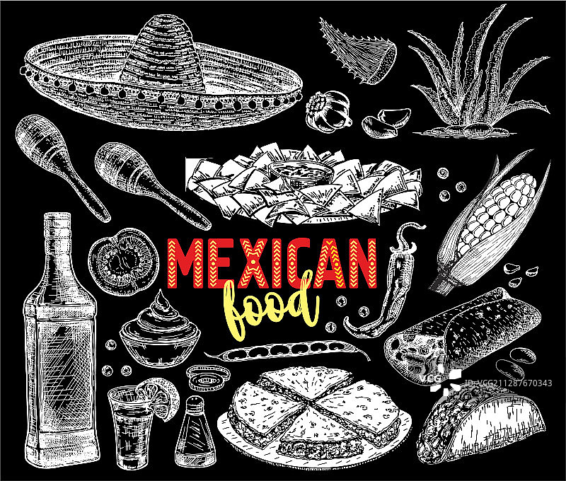 墨西哥食物背景与传统的辣味图片素材