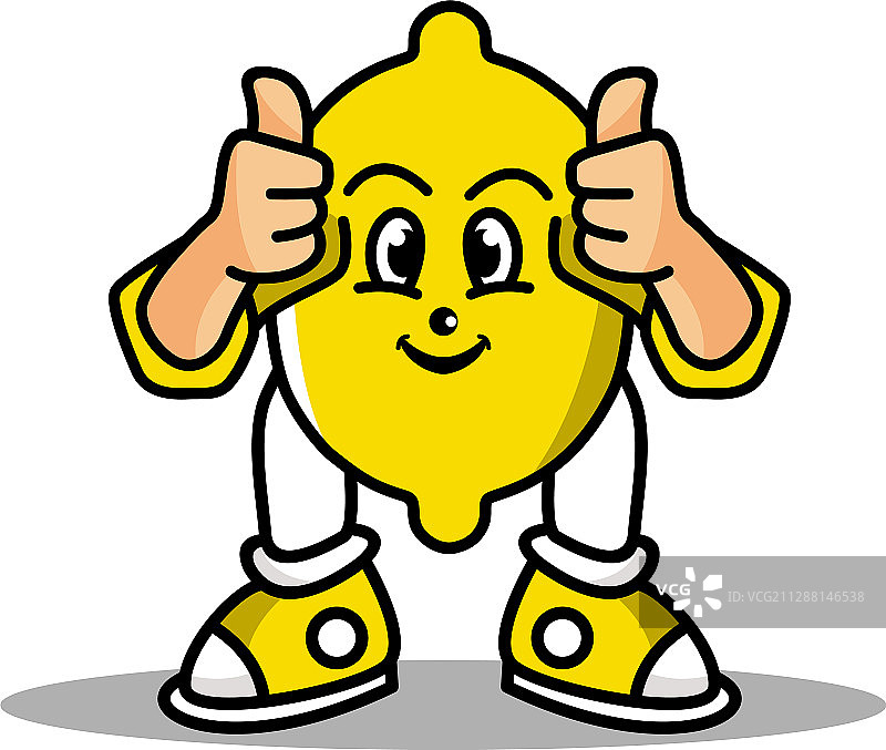 柠檬水果设计吉祥物图片素材