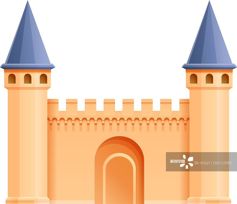 卡通风格的土耳其城堡图标图片素材