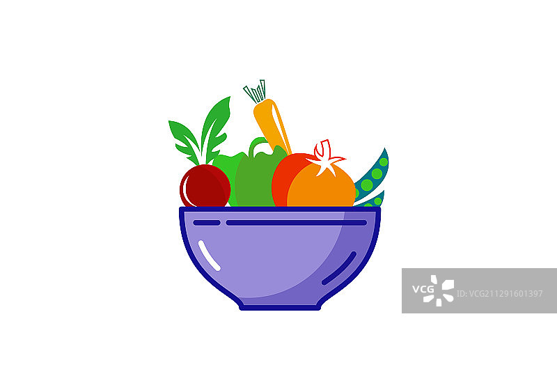 新鲜蔬菜在碗新鲜和健康的食物图片素材