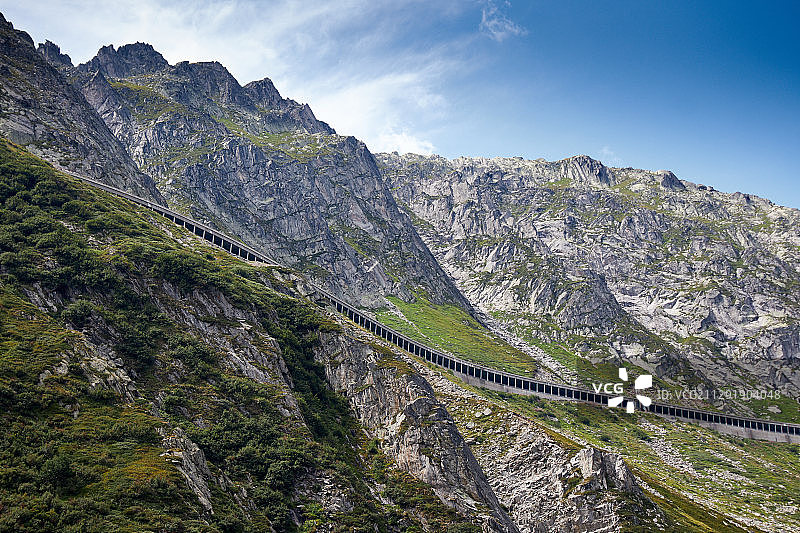 风景与山，Airolo，瑞士图片素材