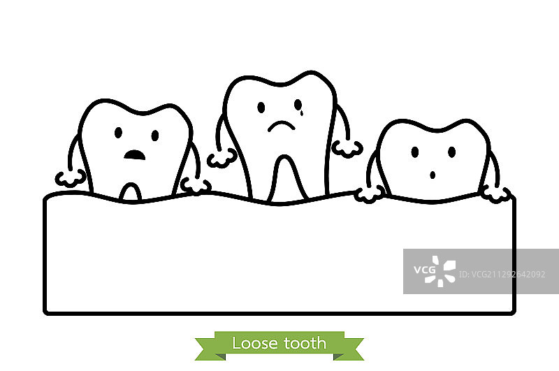 松动的牙齿-牙齿是脱落的牙龈图片素材