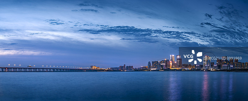 前海湾夜景图片素材