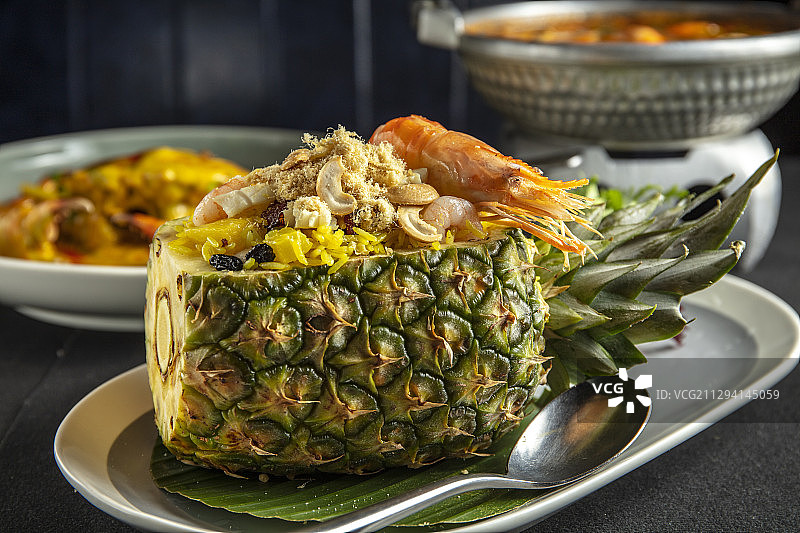 泰式菠萝焗饭图片素材
