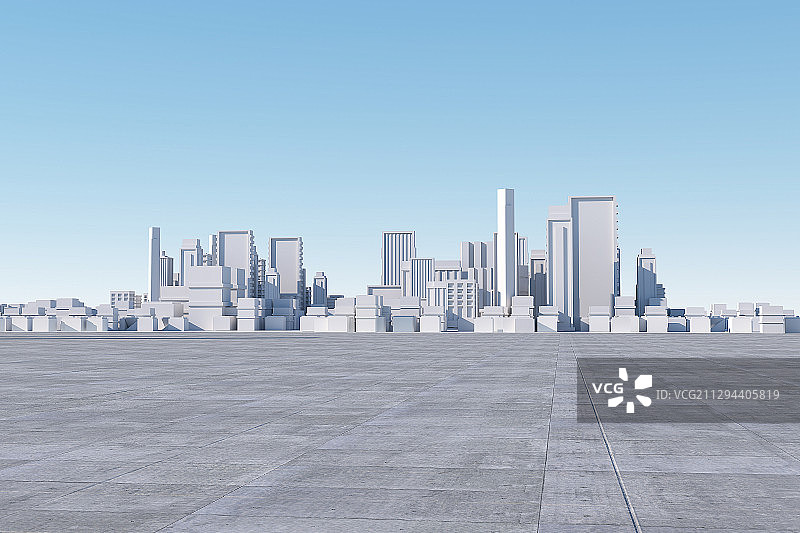 3D现代广场背景空间图片素材