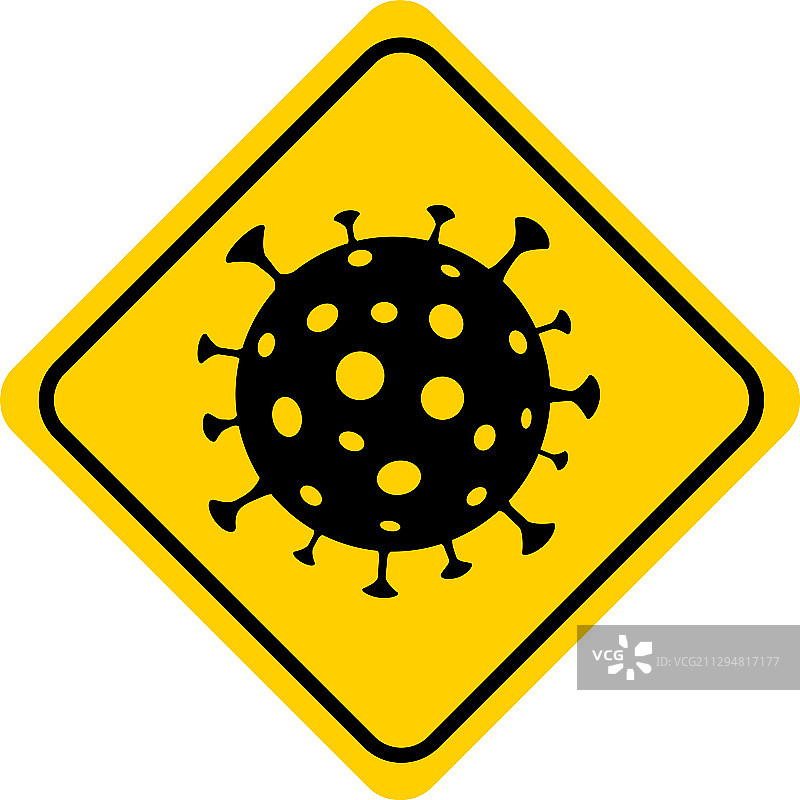 病毒COVID-19警告冠状病毒图标平网图片素材