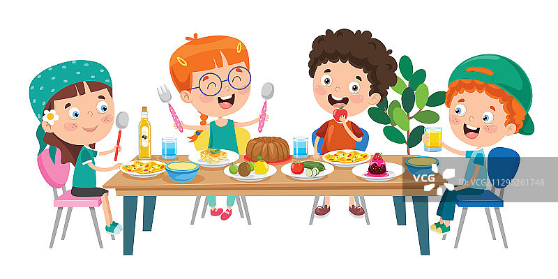 儿童食用健康食品图片素材