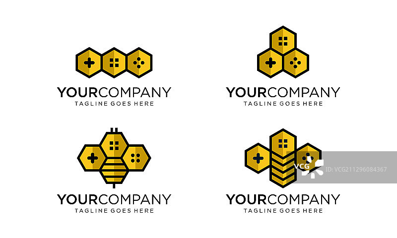 玩家蜂巢标志设计概念图片素材