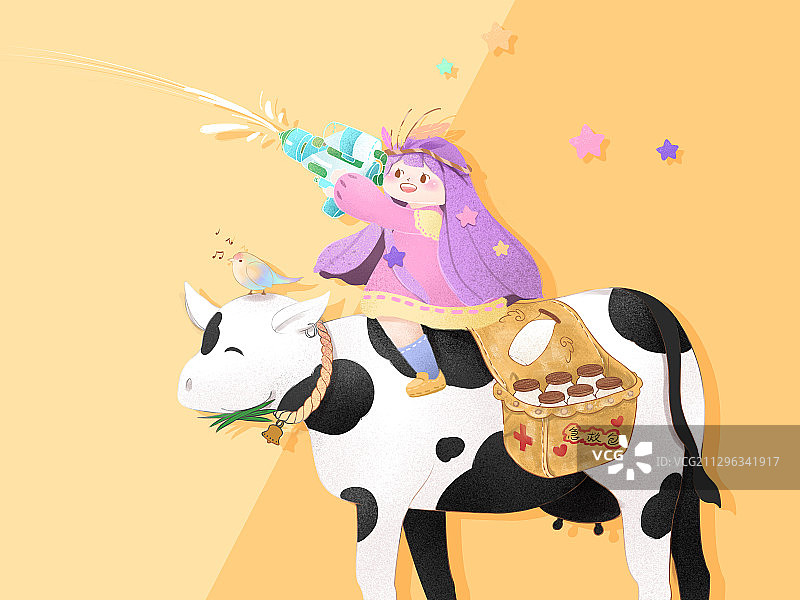 童趣—牛奶大作战主体图片素材