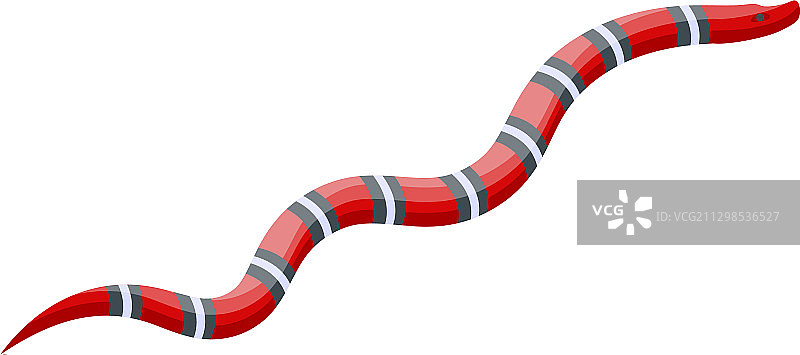 红黑蛇图标等距风格图片素材