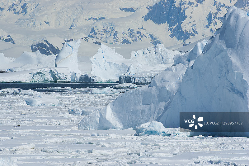冰冻湖的风景图片素材