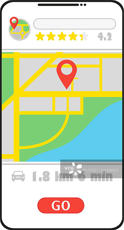 应用GPS导航手机平图片素材