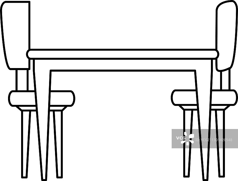 桌子与椅子家具图标图片素材