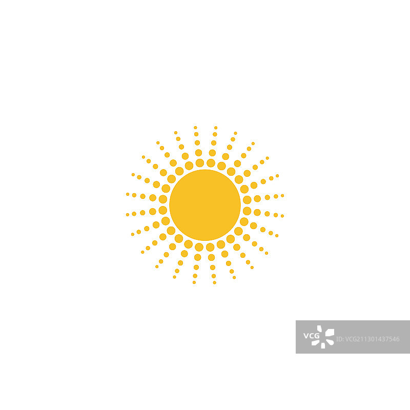 太阳标志和图标设计模板图片素材