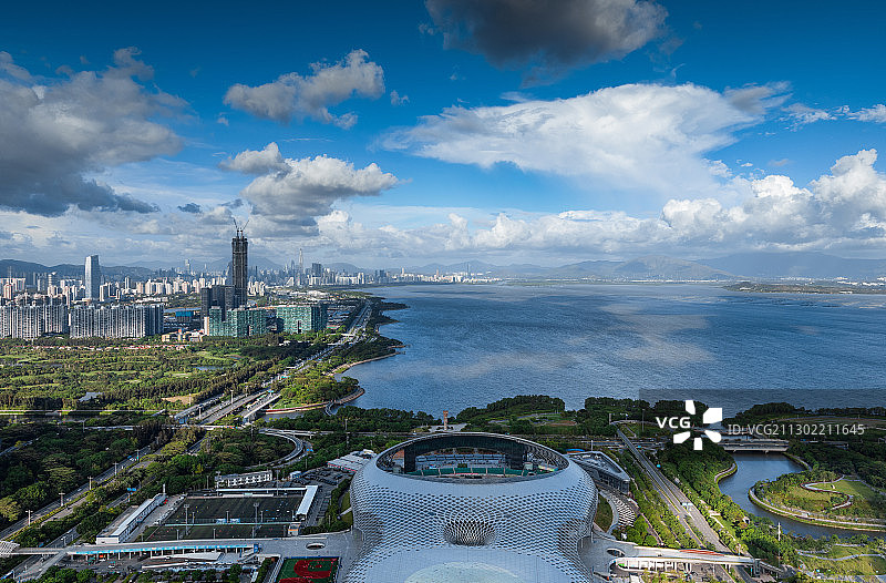 深圳城市风光天际线房地产建筑规划发展图片素材