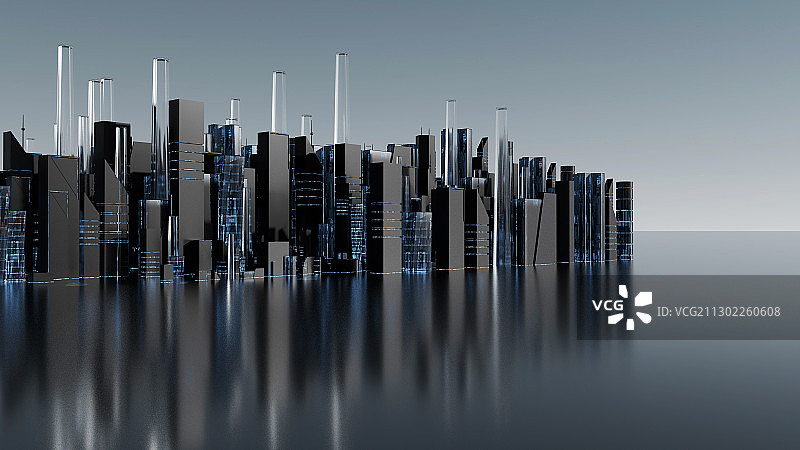 3D渲染未来科技城市图片素材