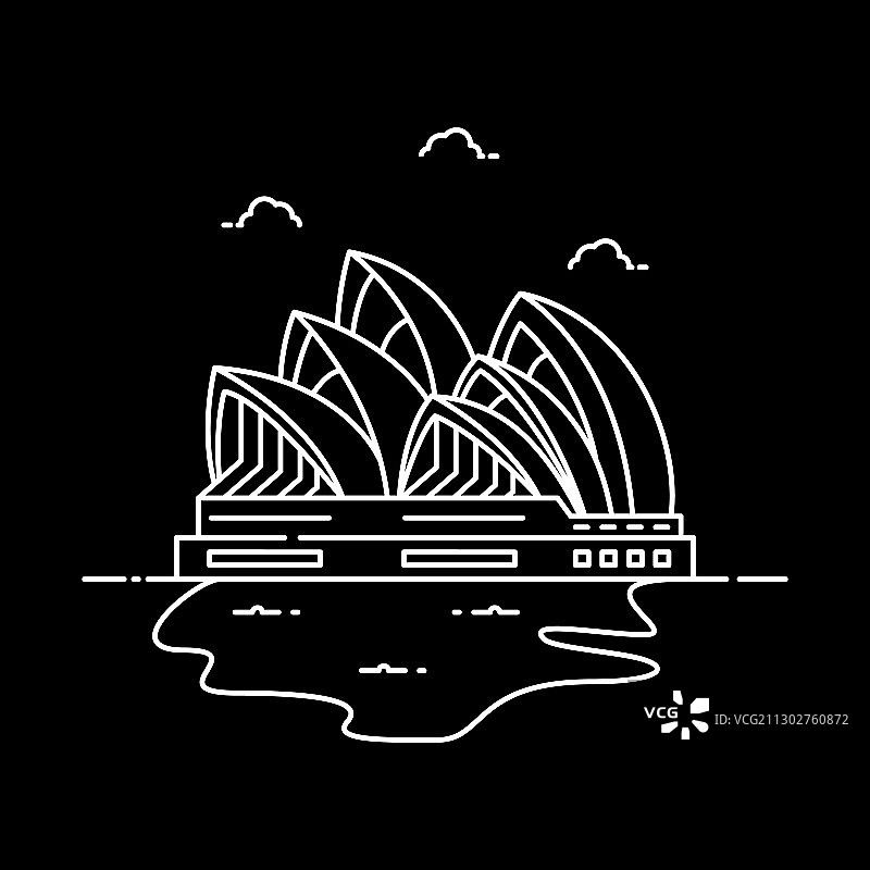 悉尼歌剧院是澳大利亚的地标性纪念碑图片素材