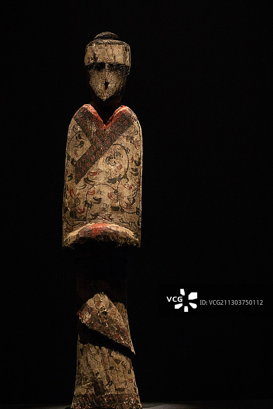 湖南省博物馆暨长沙马王堆汉墓藏品 彩绘木俑图片素材