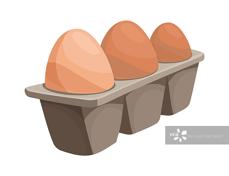 鸡蛋在纸箱中隔离白色图片素材