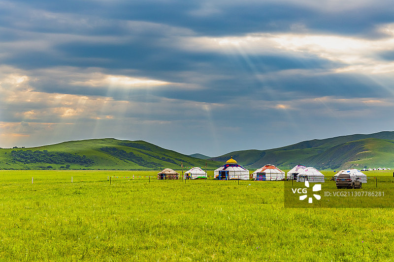 西乌珠穆沁旗半拉山草原风光图片素材