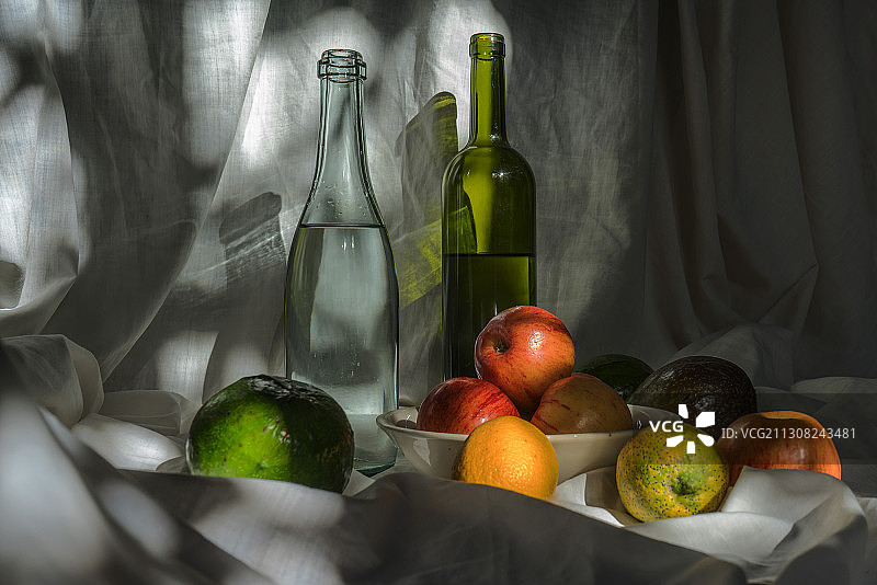 阿根廷上的水果和饮料的特写图片素材