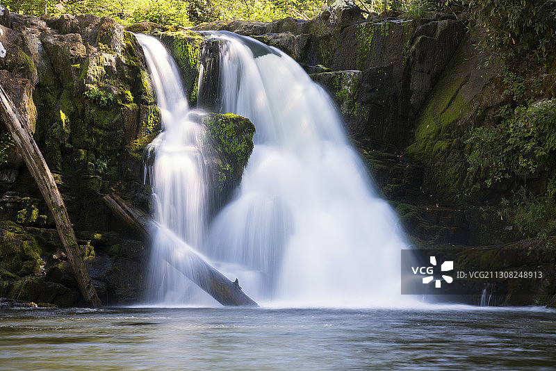 风景优美的瀑布森林，田纳西州，美国图片素材