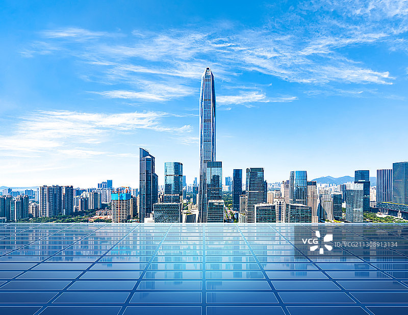 深圳城市建筑科技地面图片素材