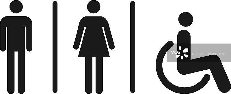 男女厕所图标填平标志图片素材