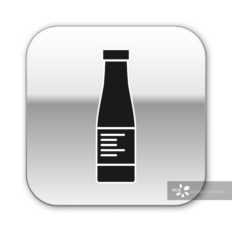 黑色酱瓶图标孤立在白色图片素材