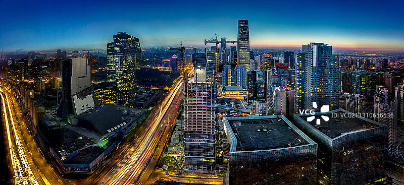 不断建设发展中的北京CBD图片素材