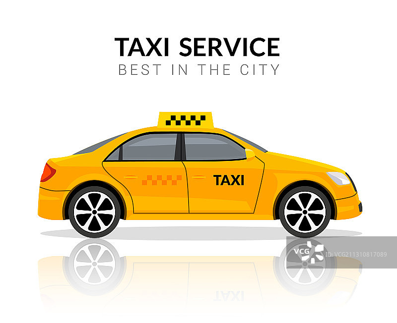 出租车应用出租车平坦黄色汽车图标出租车图片素材