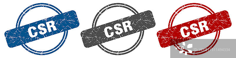 CSR邮票CSR签名CSR标签套装图片素材