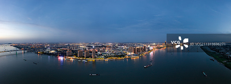 安徽省芜湖市夜景城市风光图片素材