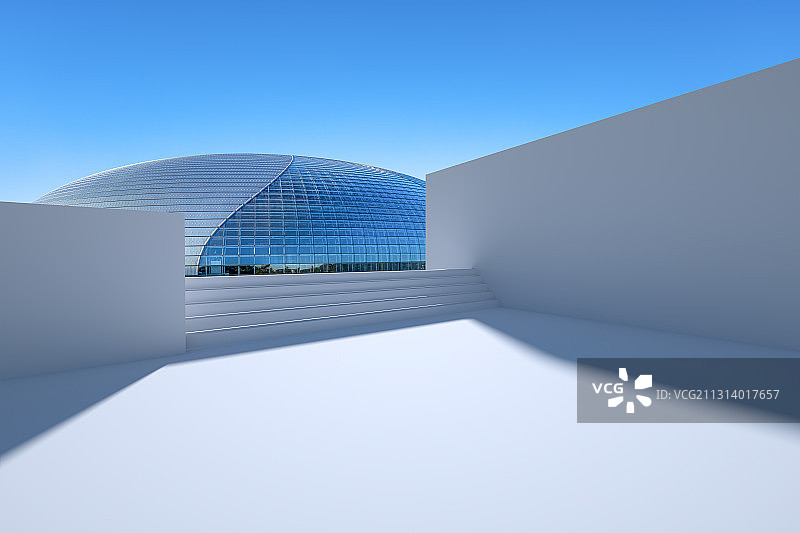 北京国家大剧院城市建筑空间图片素材