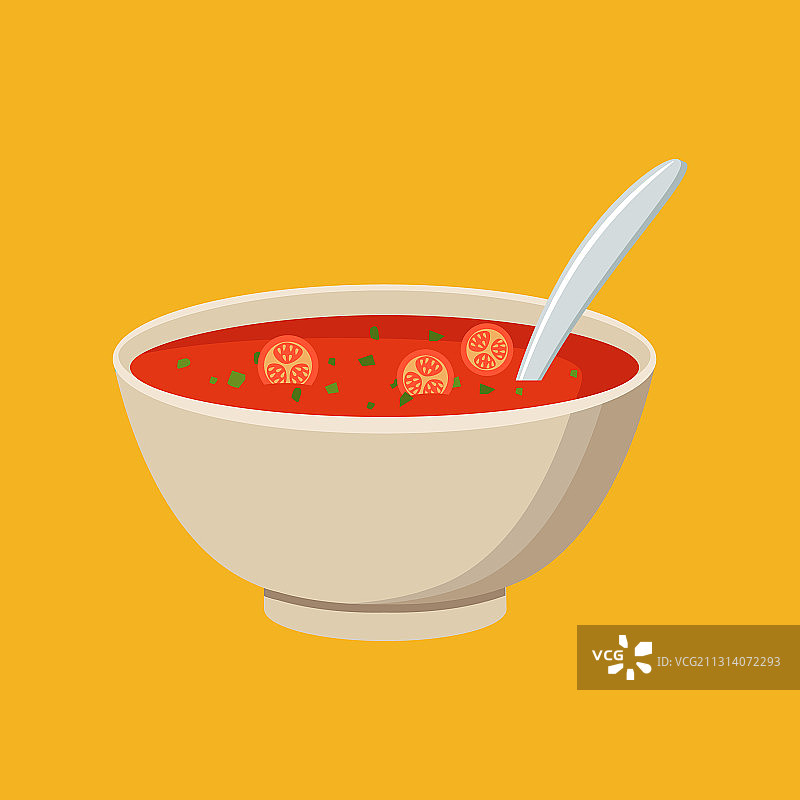 汤与蔬菜孤立在白色背景图片素材