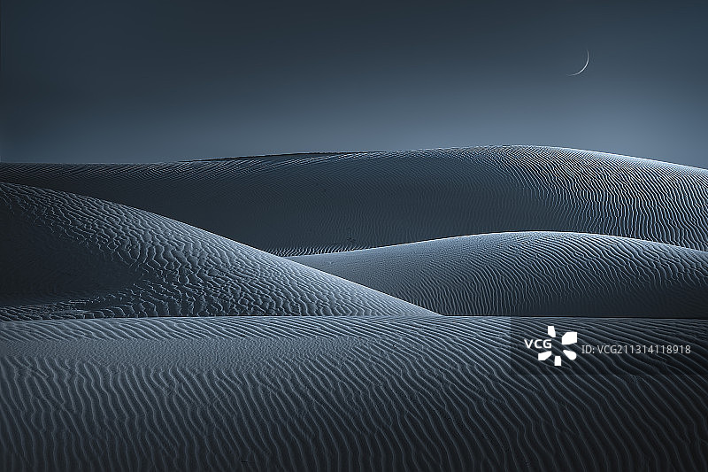 巴丹吉林沙漠夜晚纹理图片素材