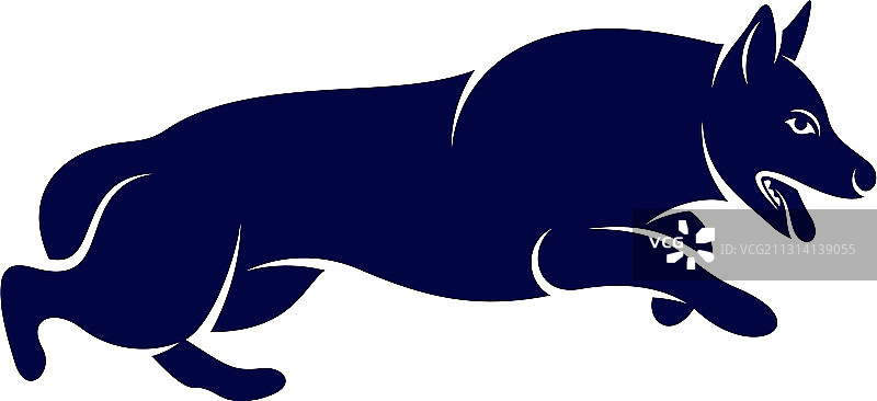 警犬标志设计剪影警犬图片素材