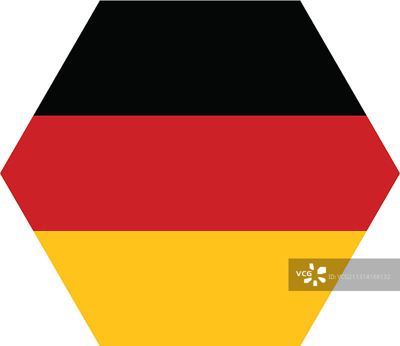 德国国旗国家六边形图片素材