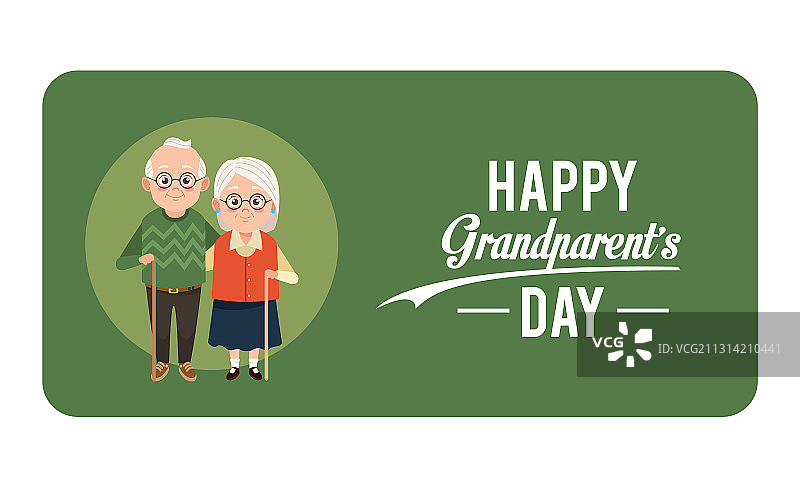 快乐的爷爷奶奶与老夫妇日卡图片素材