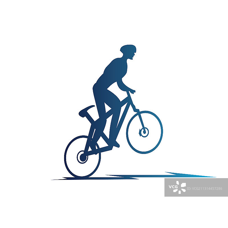 山地自行车运动标志设计图片素材