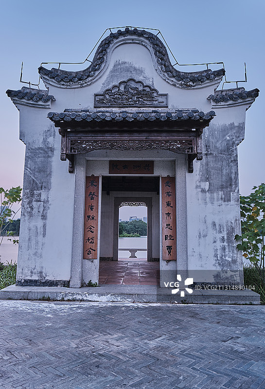 中国广州海珠湖公园岭南建筑图片素材