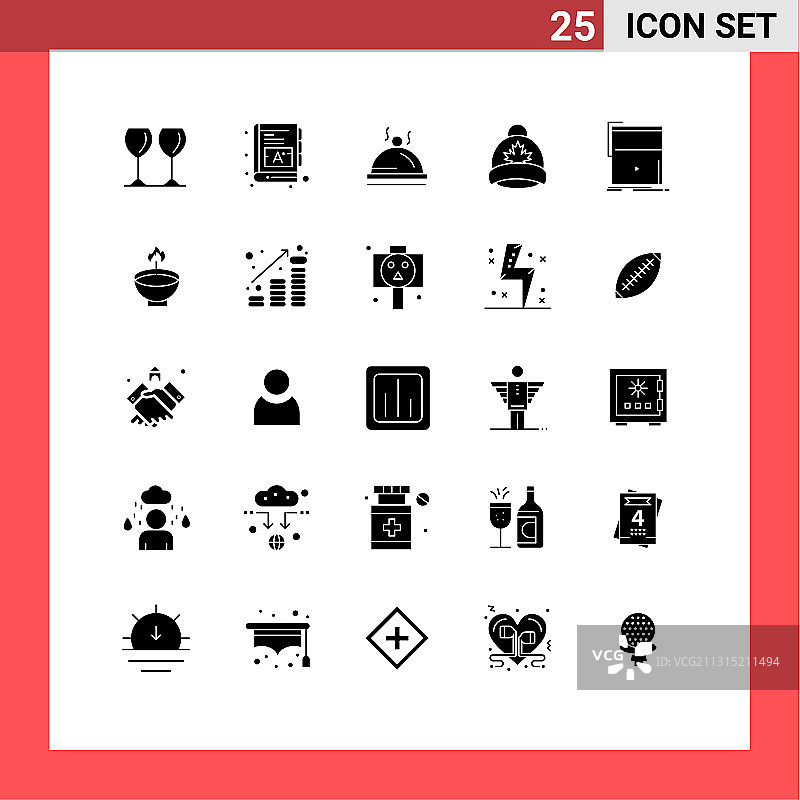 包25现代固体符号符号和符号图片素材